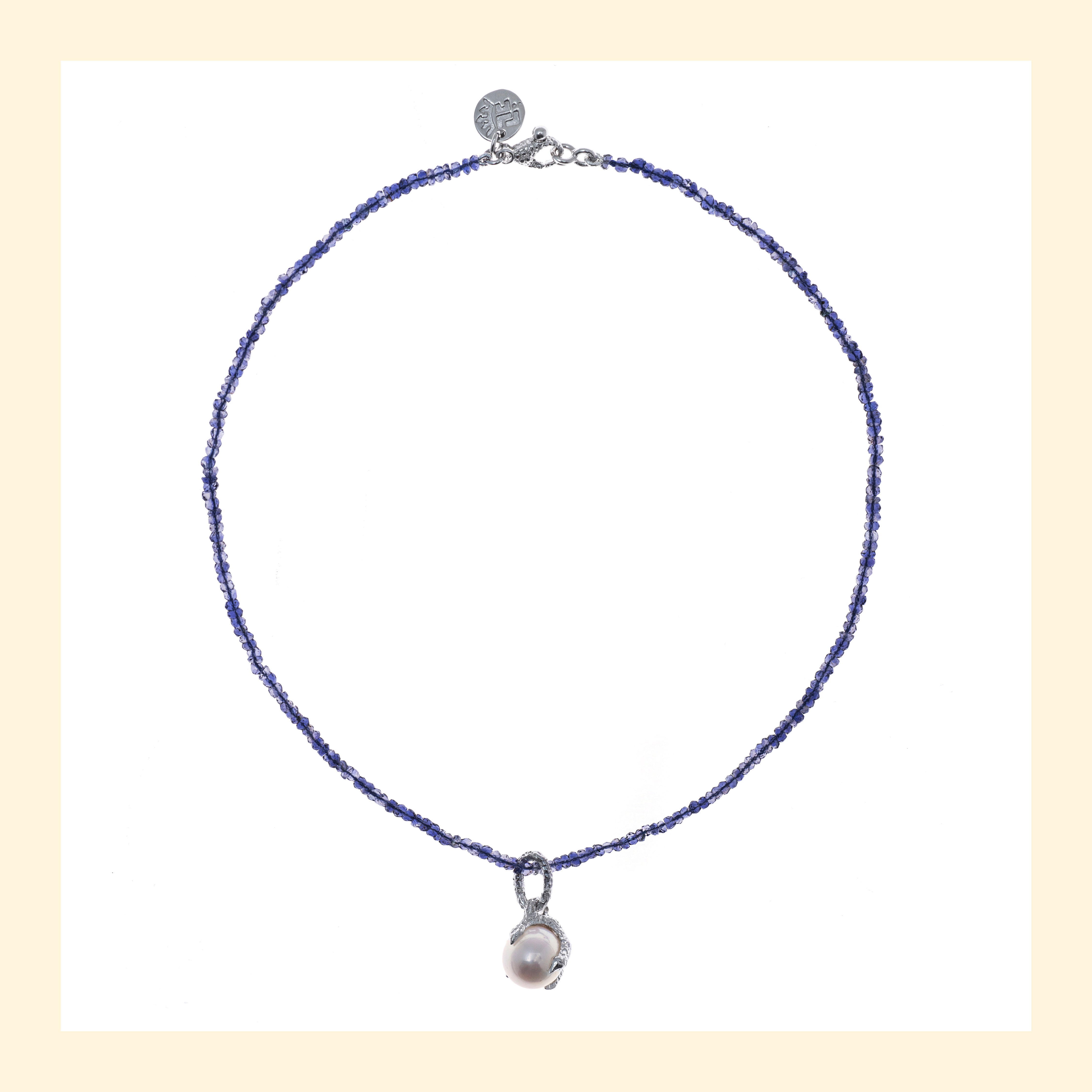 Girocollo Artemis Artiglio con perla e iolite