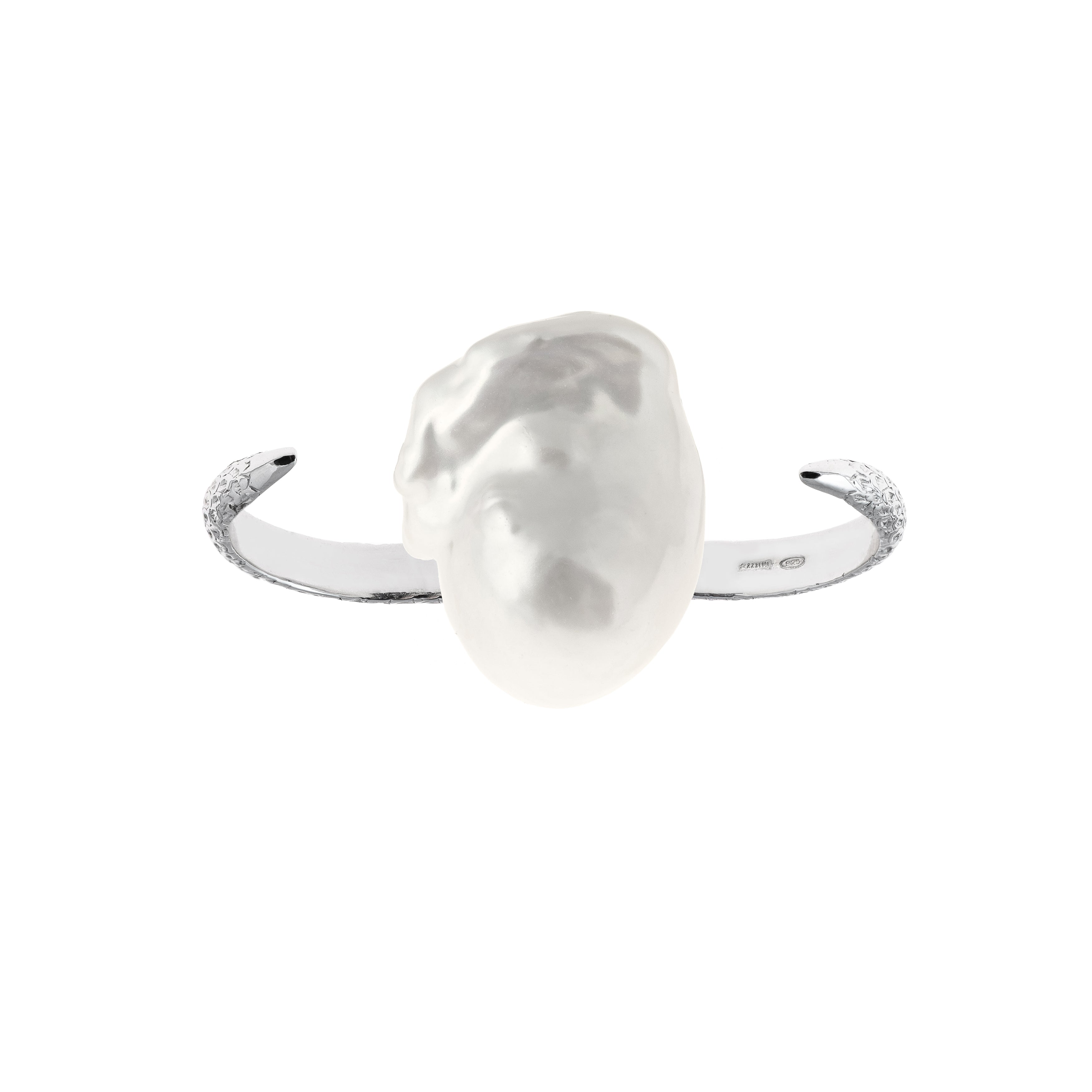 Artemis Double Talon Ring with Baroque Pearl