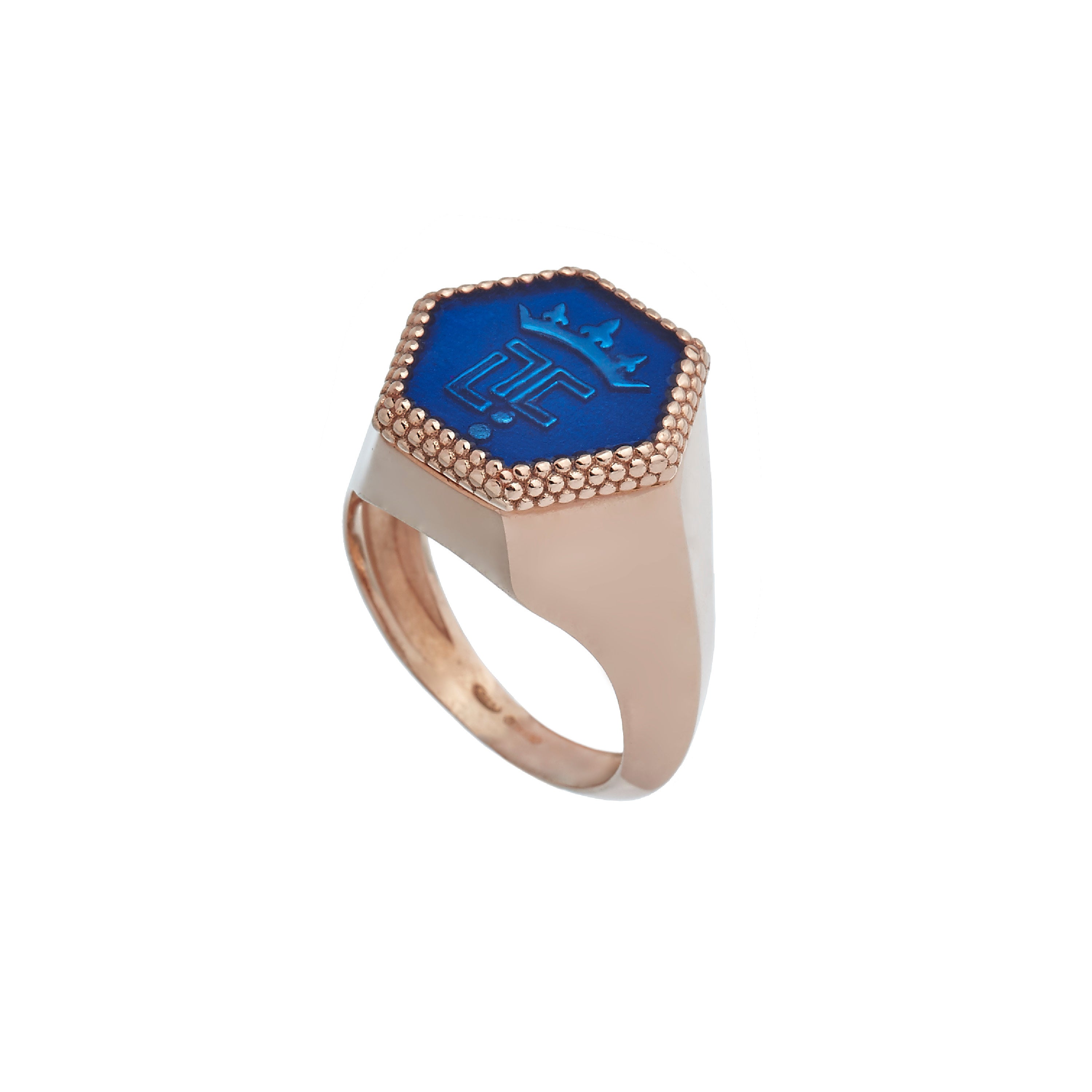 Bee Queen Hexagonal Signet Ring