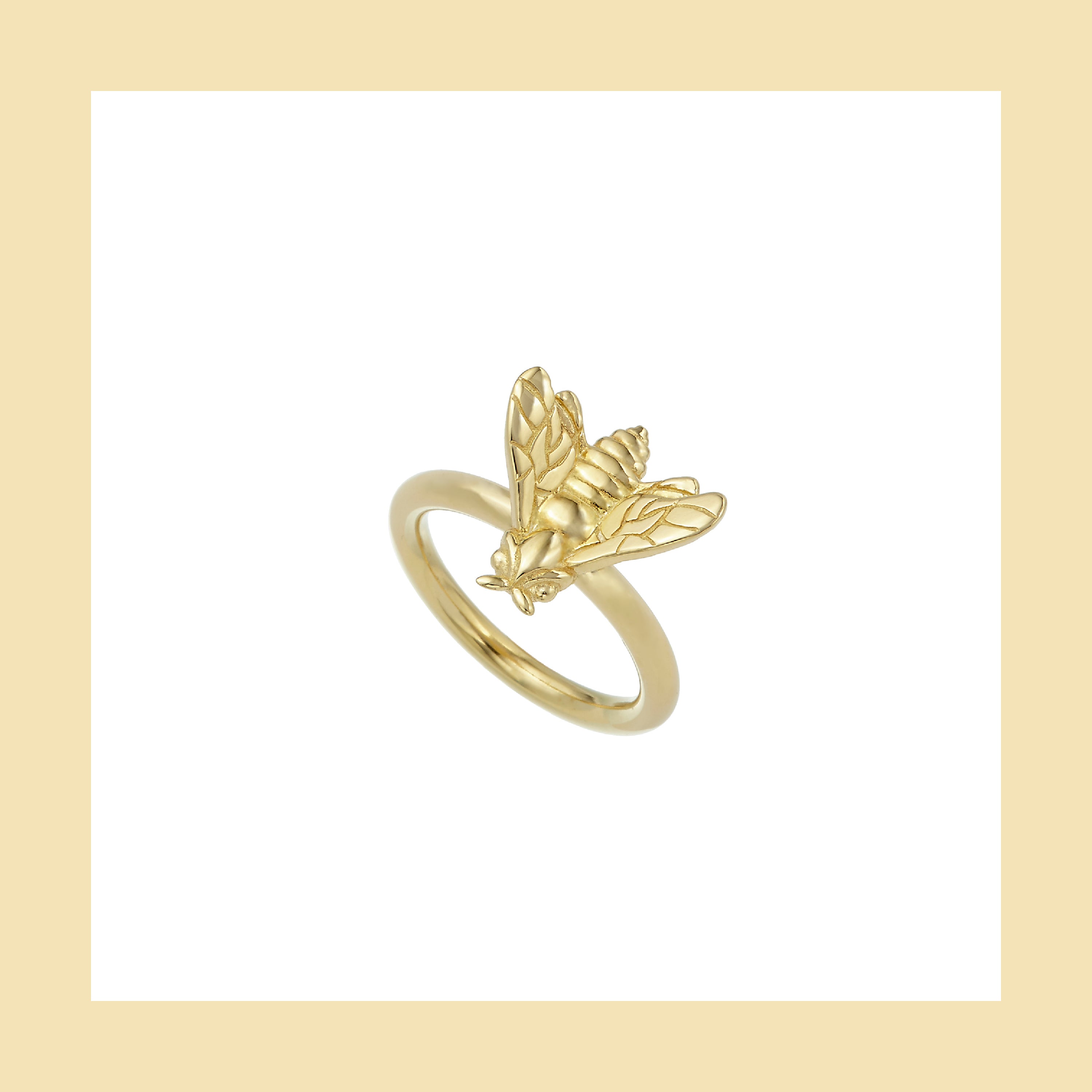 Bee Queen Pinky Ring with Small Bee