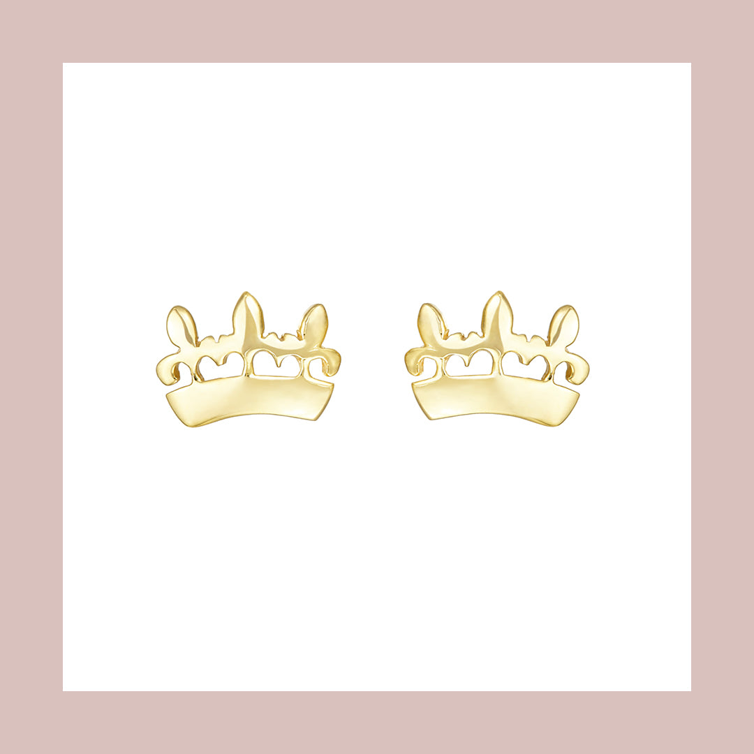 Orecchini Bee Queen con corona