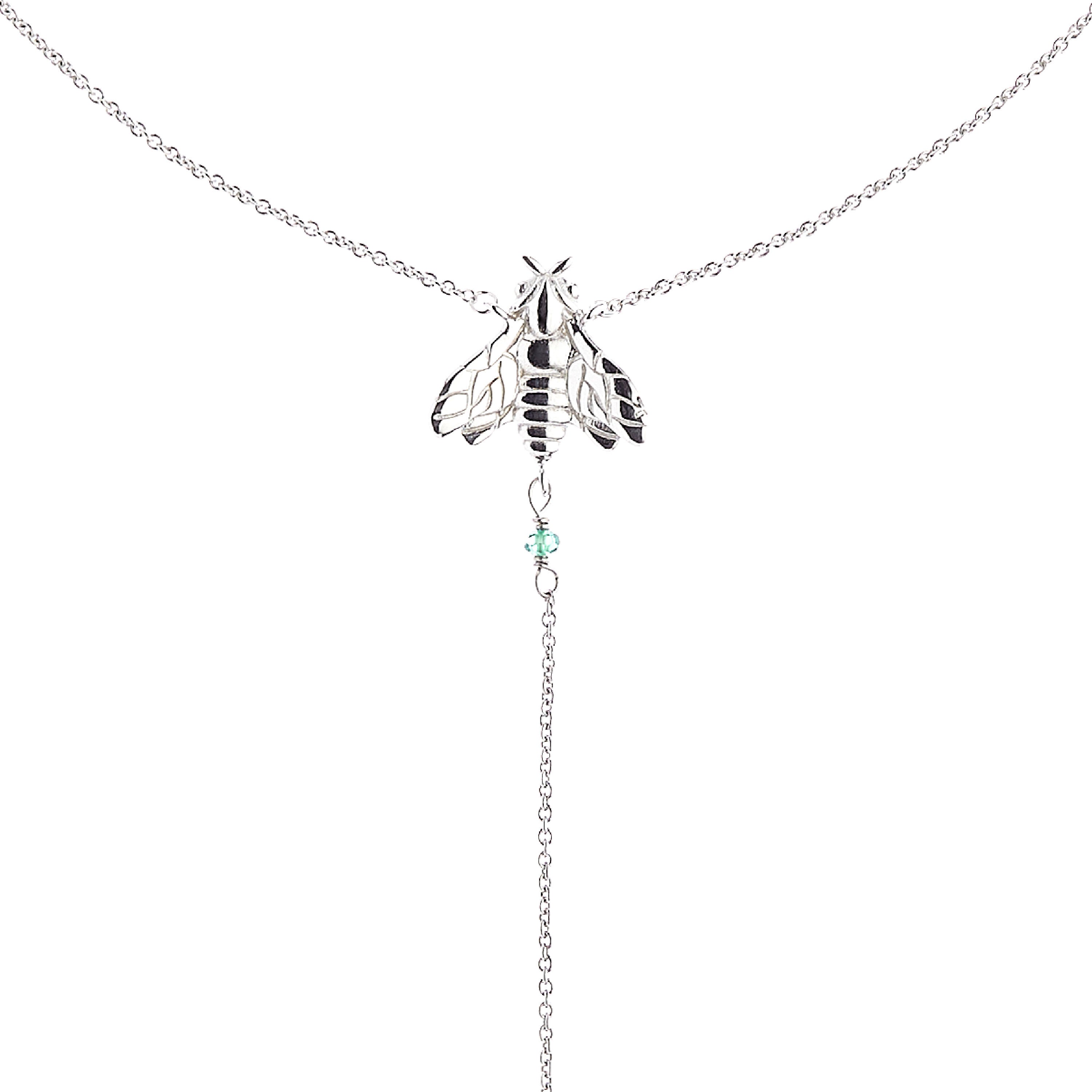 Girocollo Bee Queen con ape pendente e zirconi