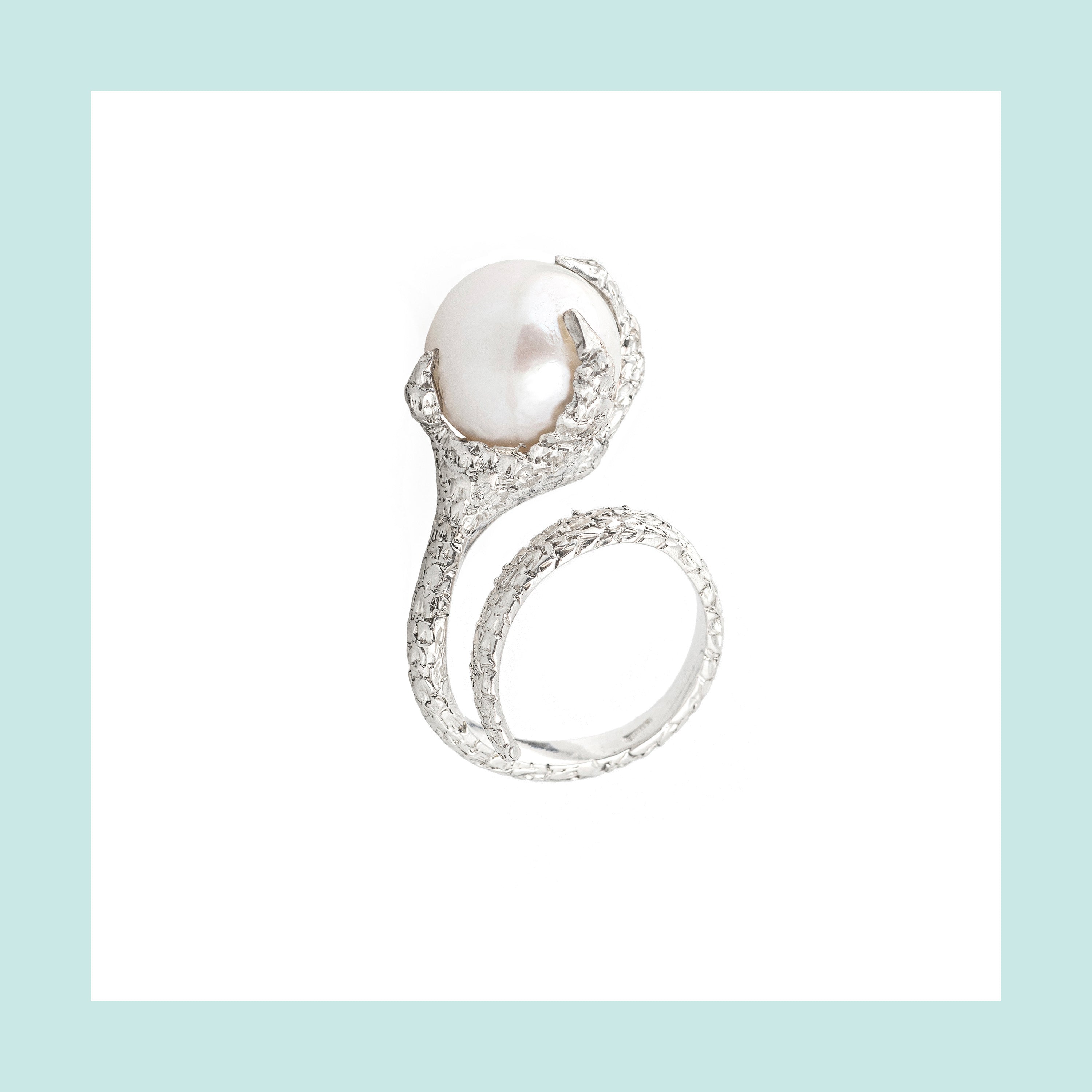 Artemis Talon Ring with Pearl