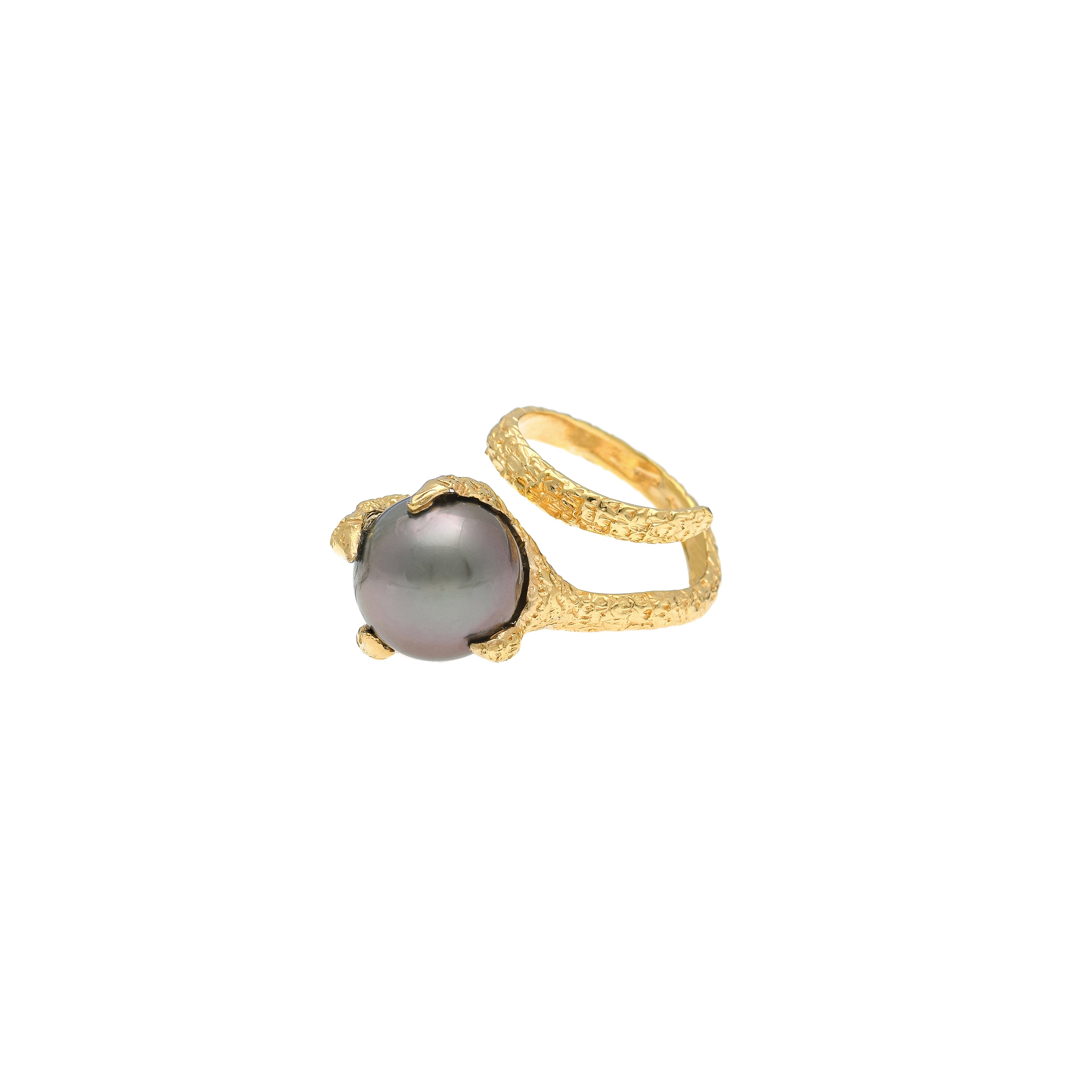 Artemis Talon Ring with Tahitian Pearl