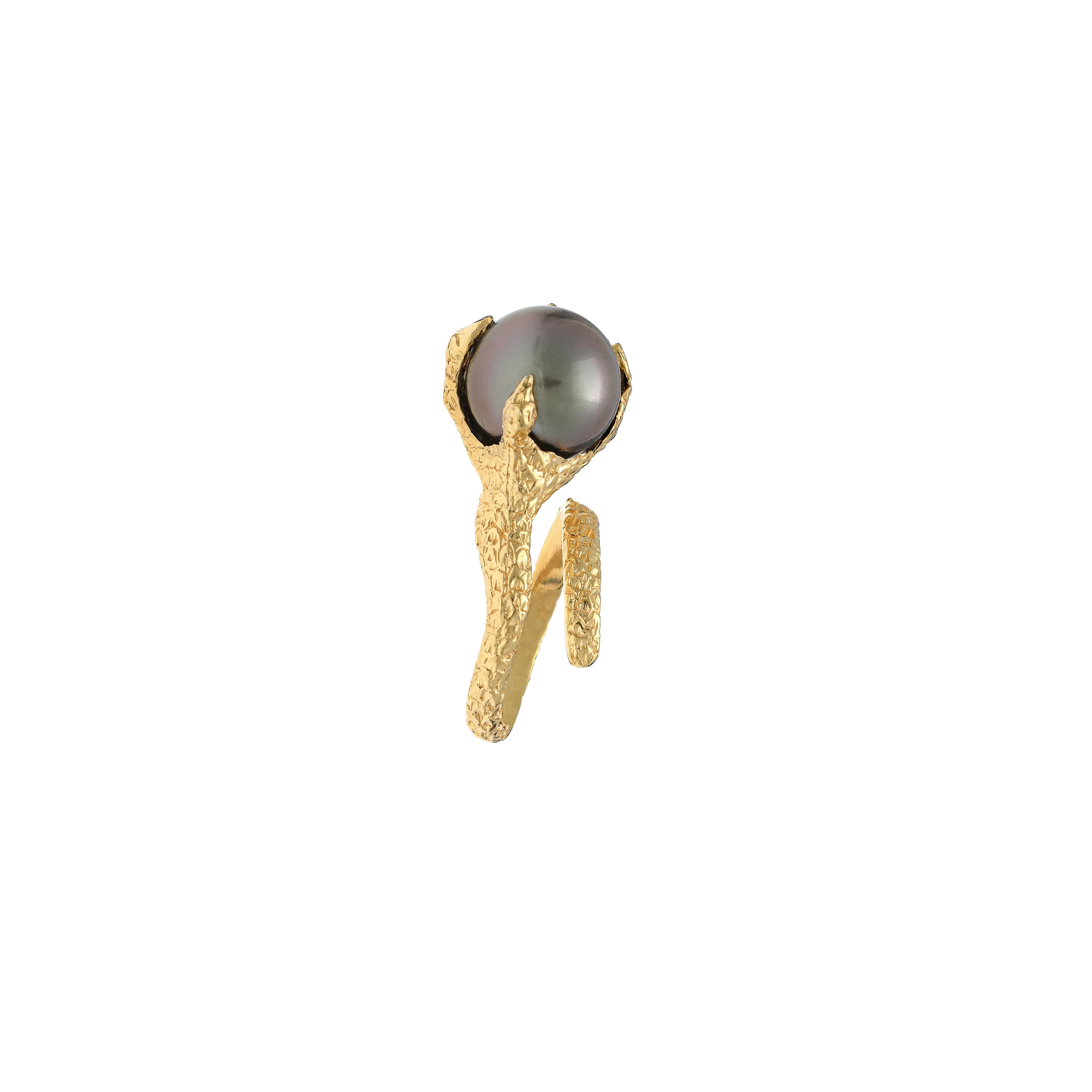 Artemis Talon Ring with Tahitian Pearl