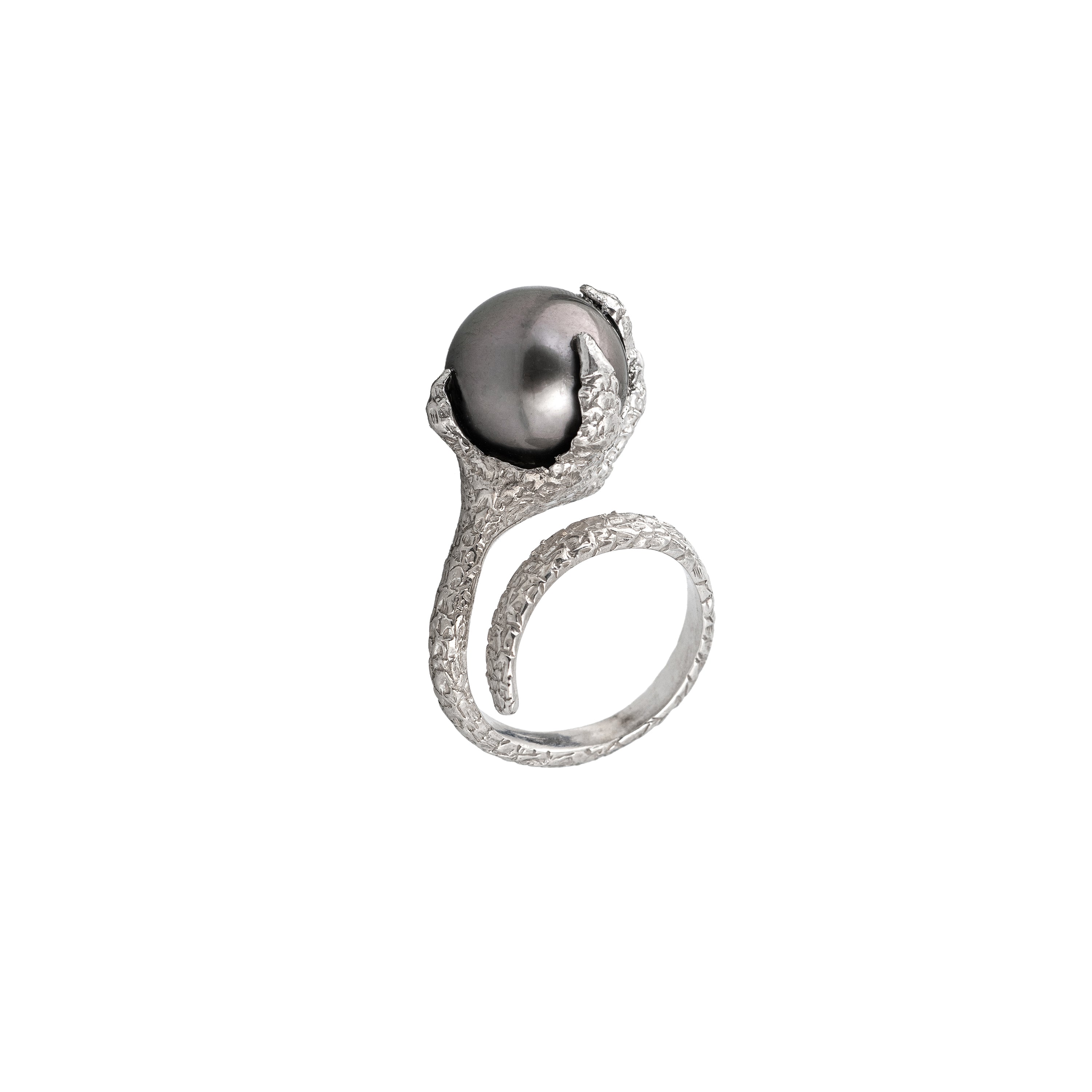 Artemis Talon Ring with Tahitian Pearl