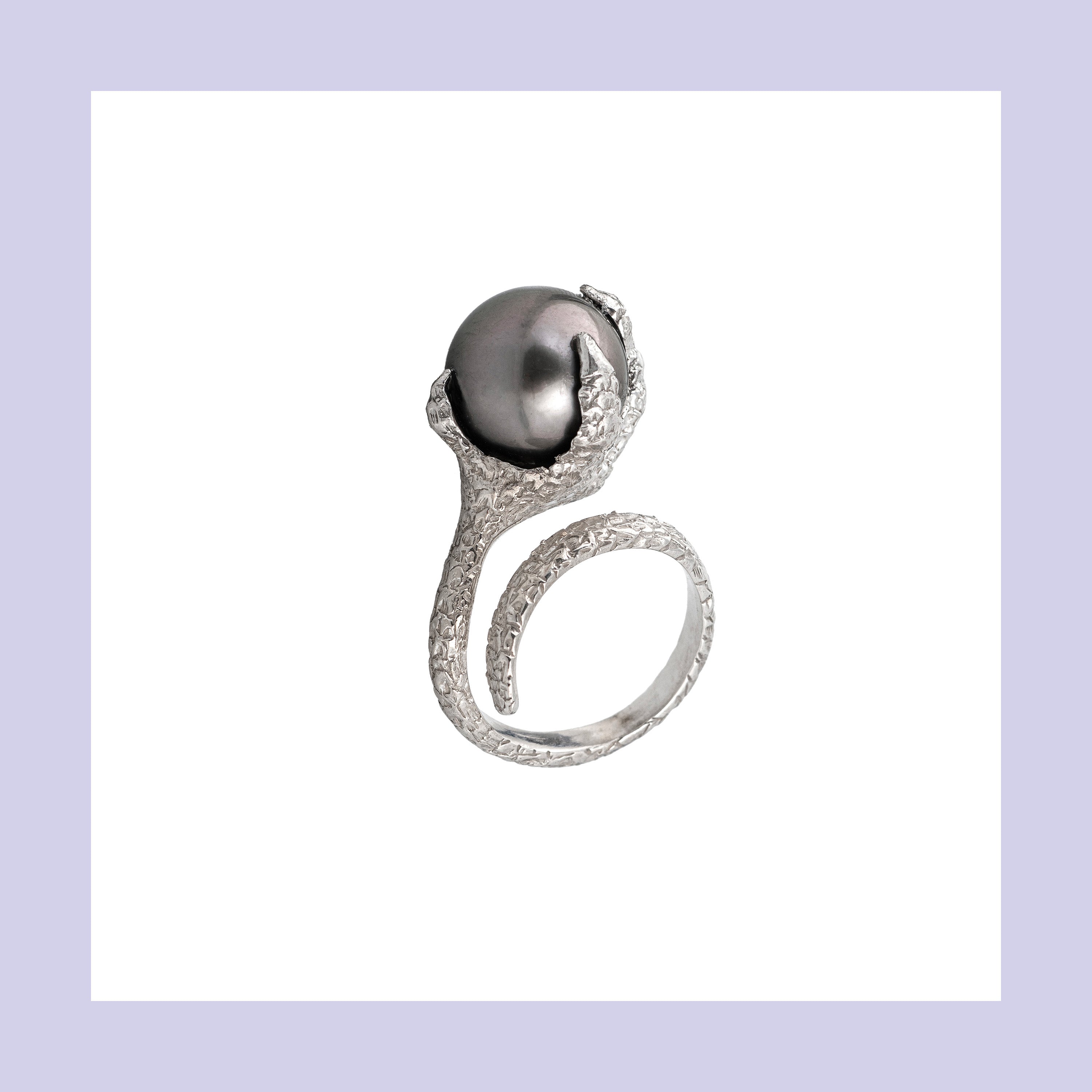 Artemis Talon Ring with Tahitian Pearl