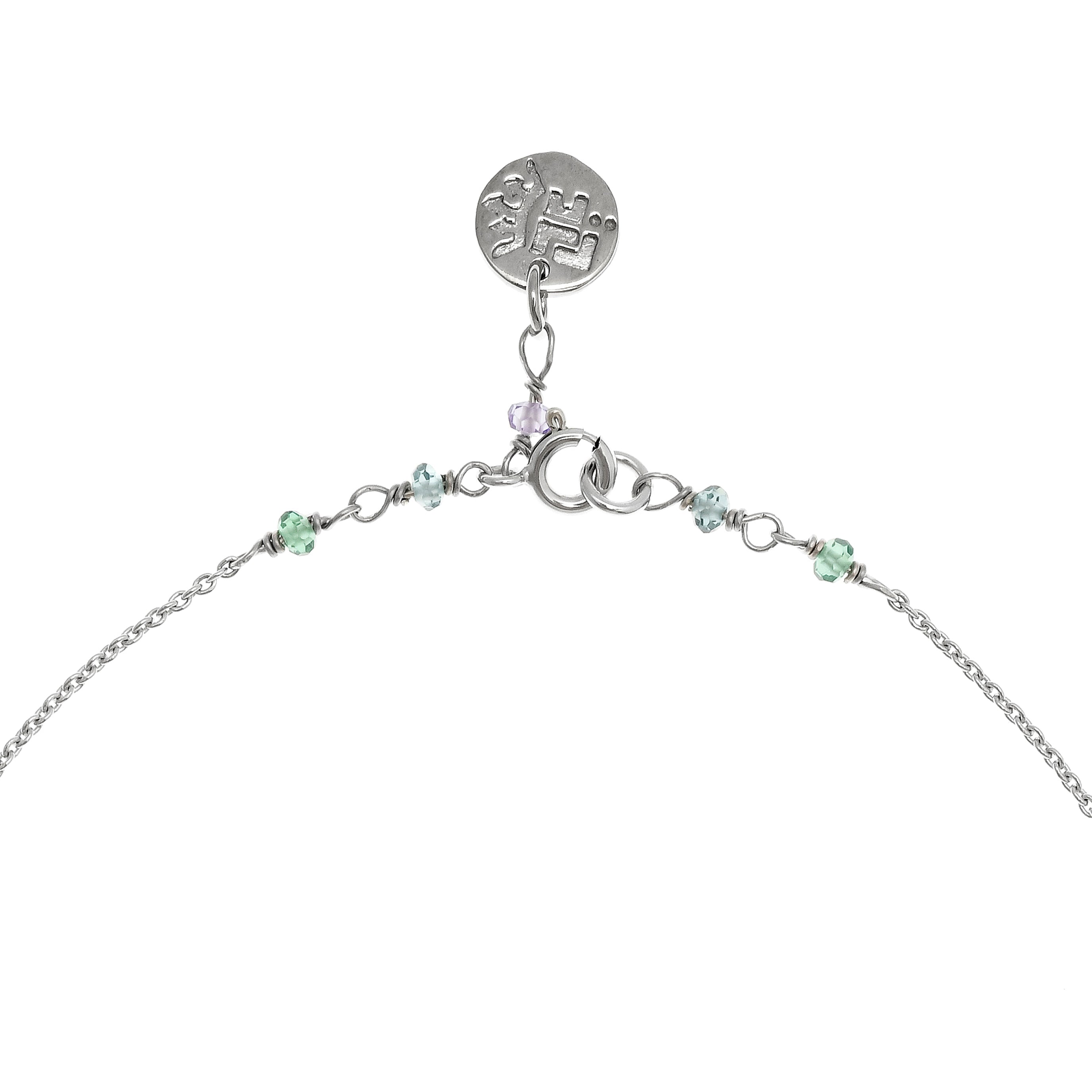 Artemis Wing Long Necklace with Zircons