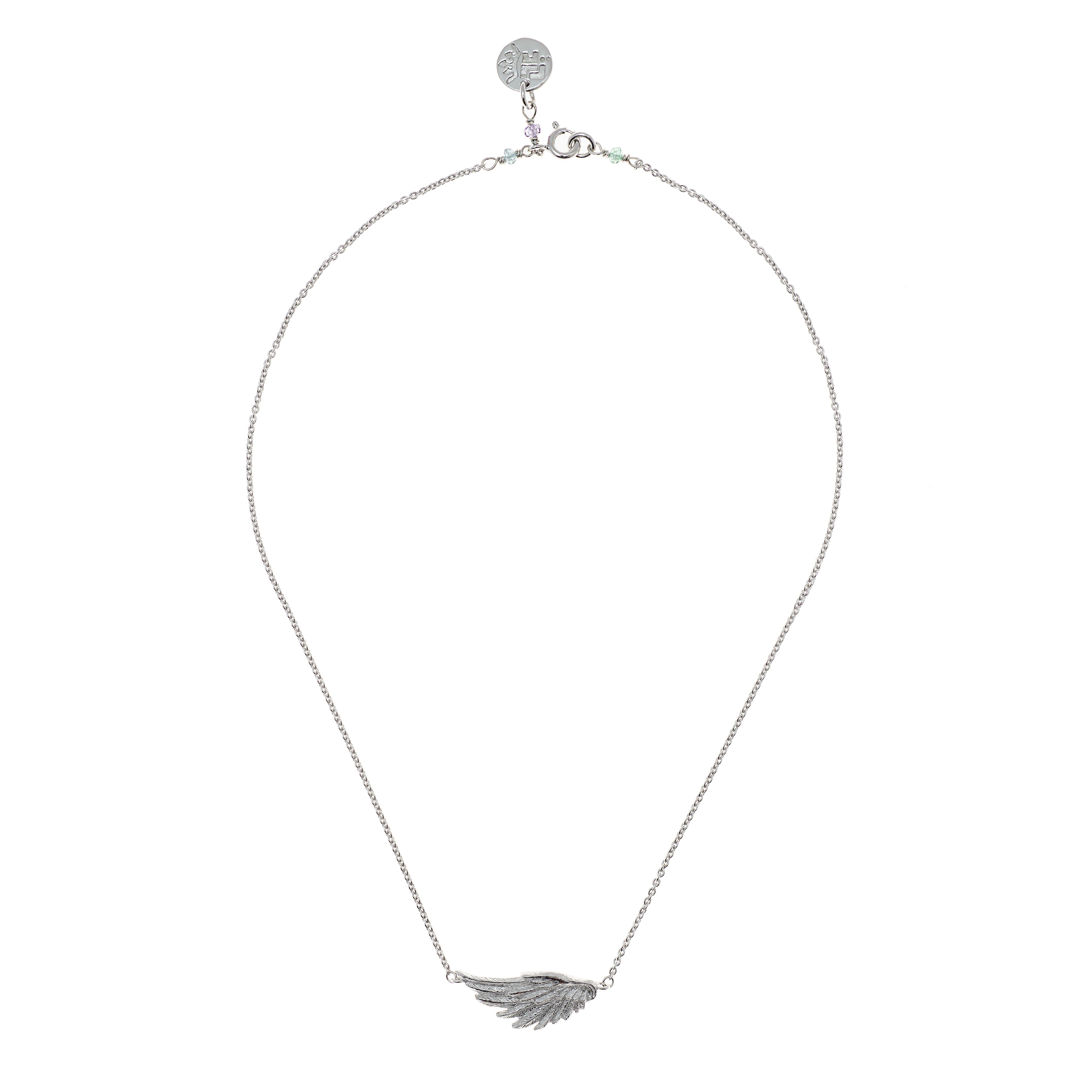 Artemis Wing Short Necklace with Zircons