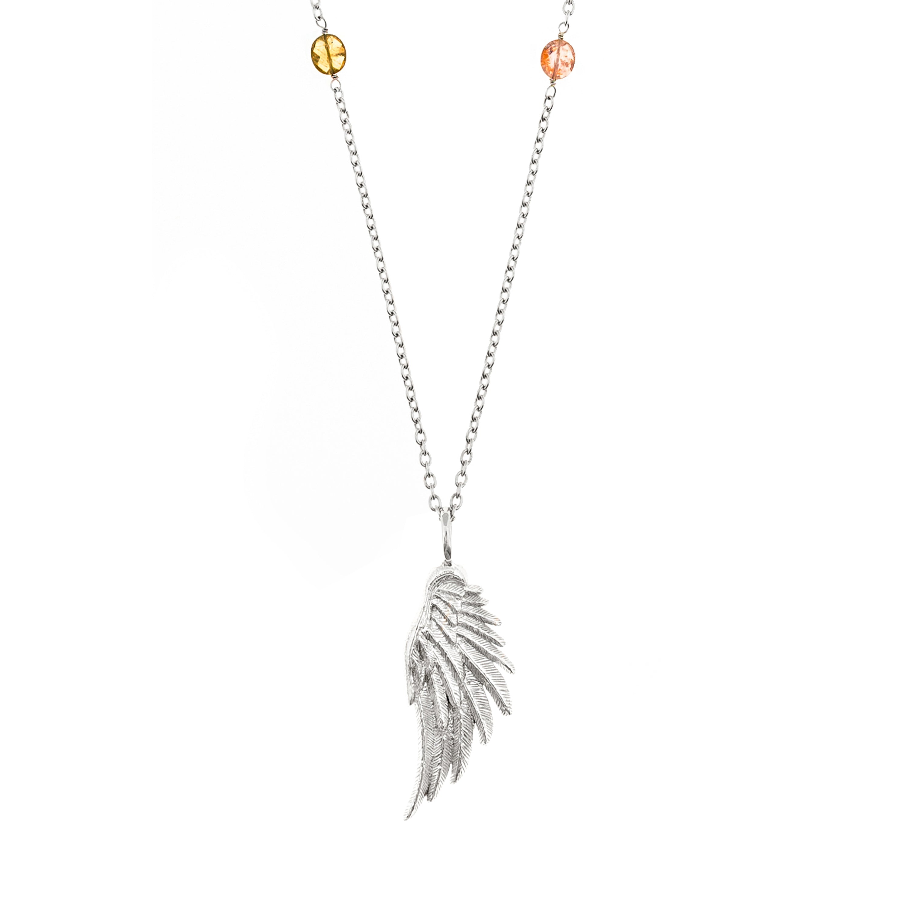 Artemis Large Wing Necklace with Tourmalines