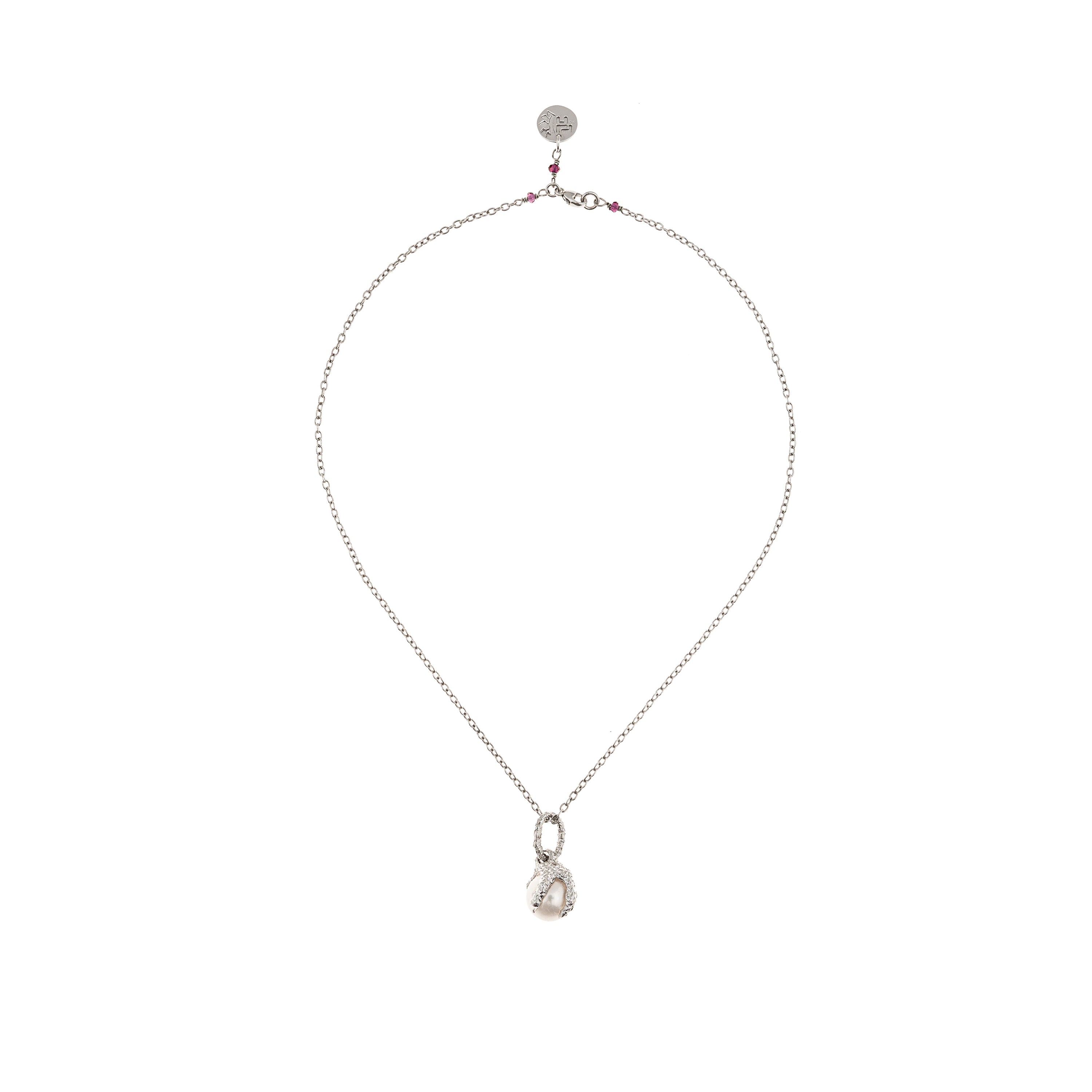 Artemis Talon Necklace with Pearl and Zircons