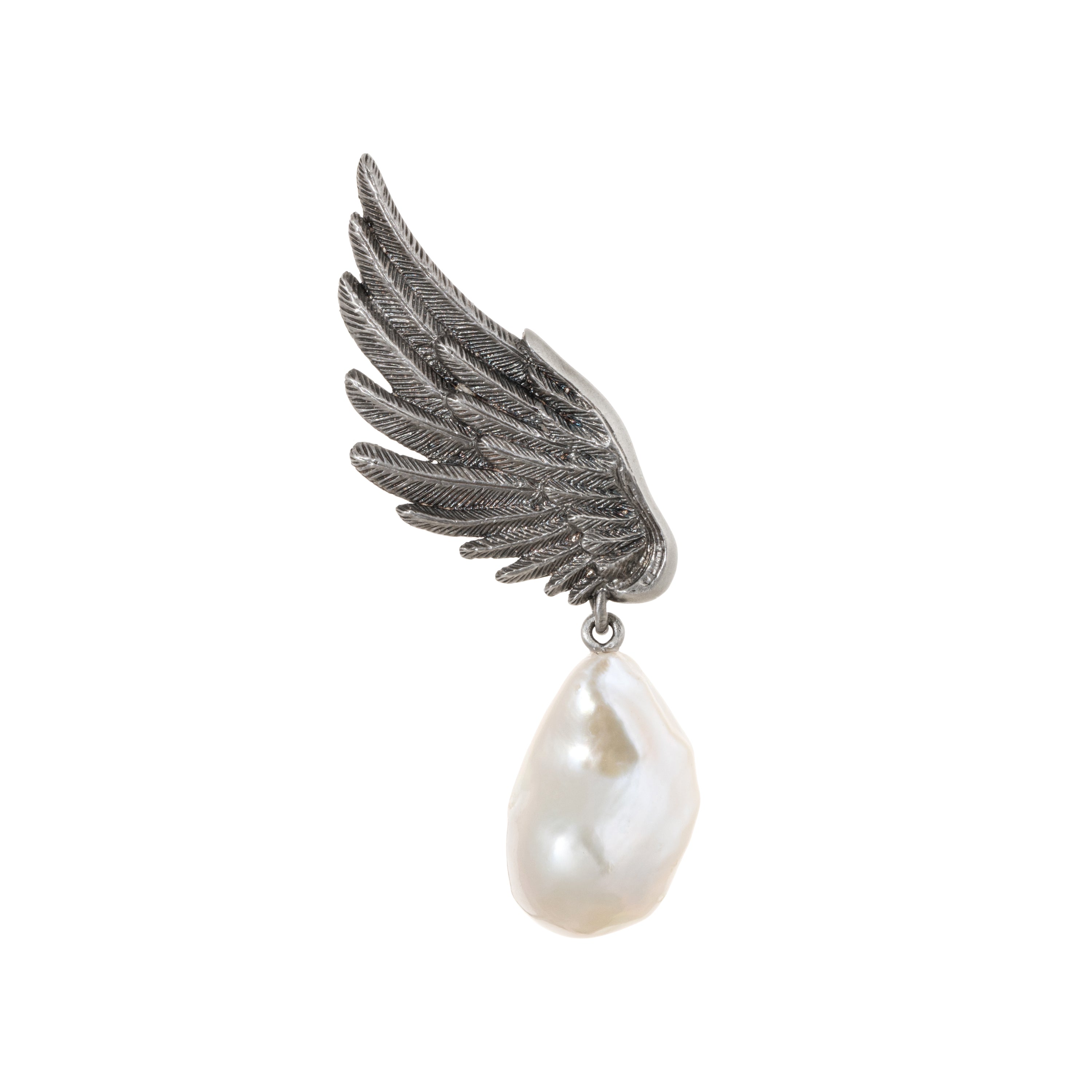 Artemis Wing Brooch with Baroque Pearl