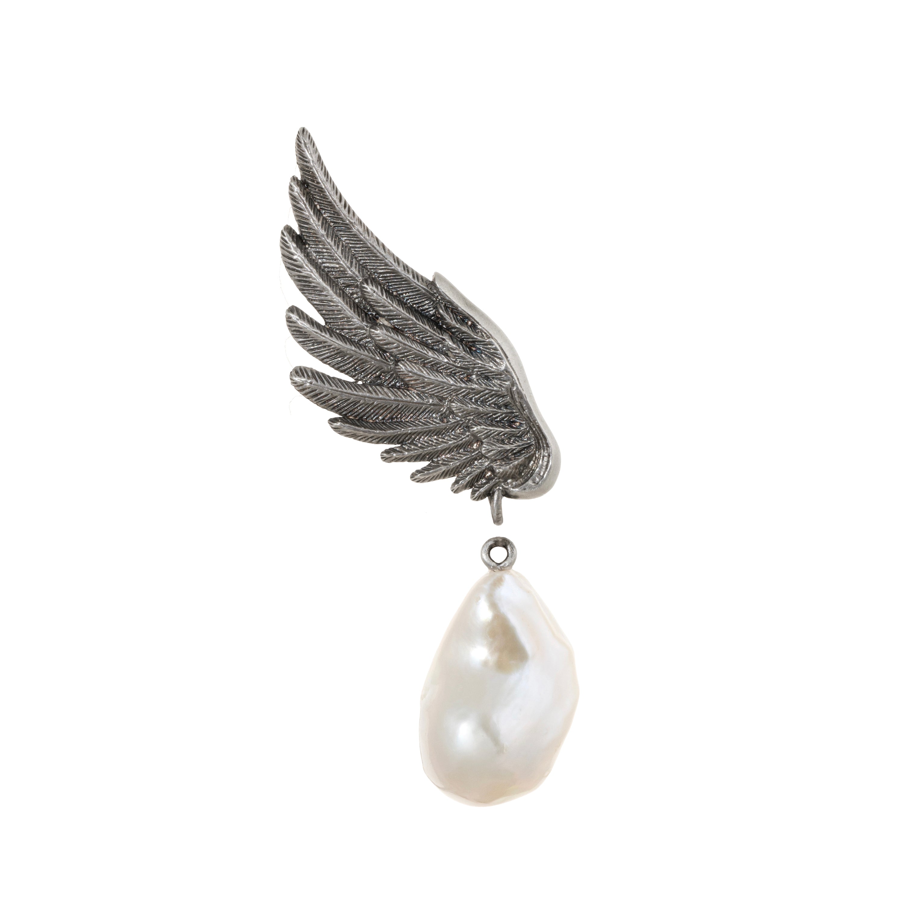 Artemis Wing Brooch with Baroque Pearl