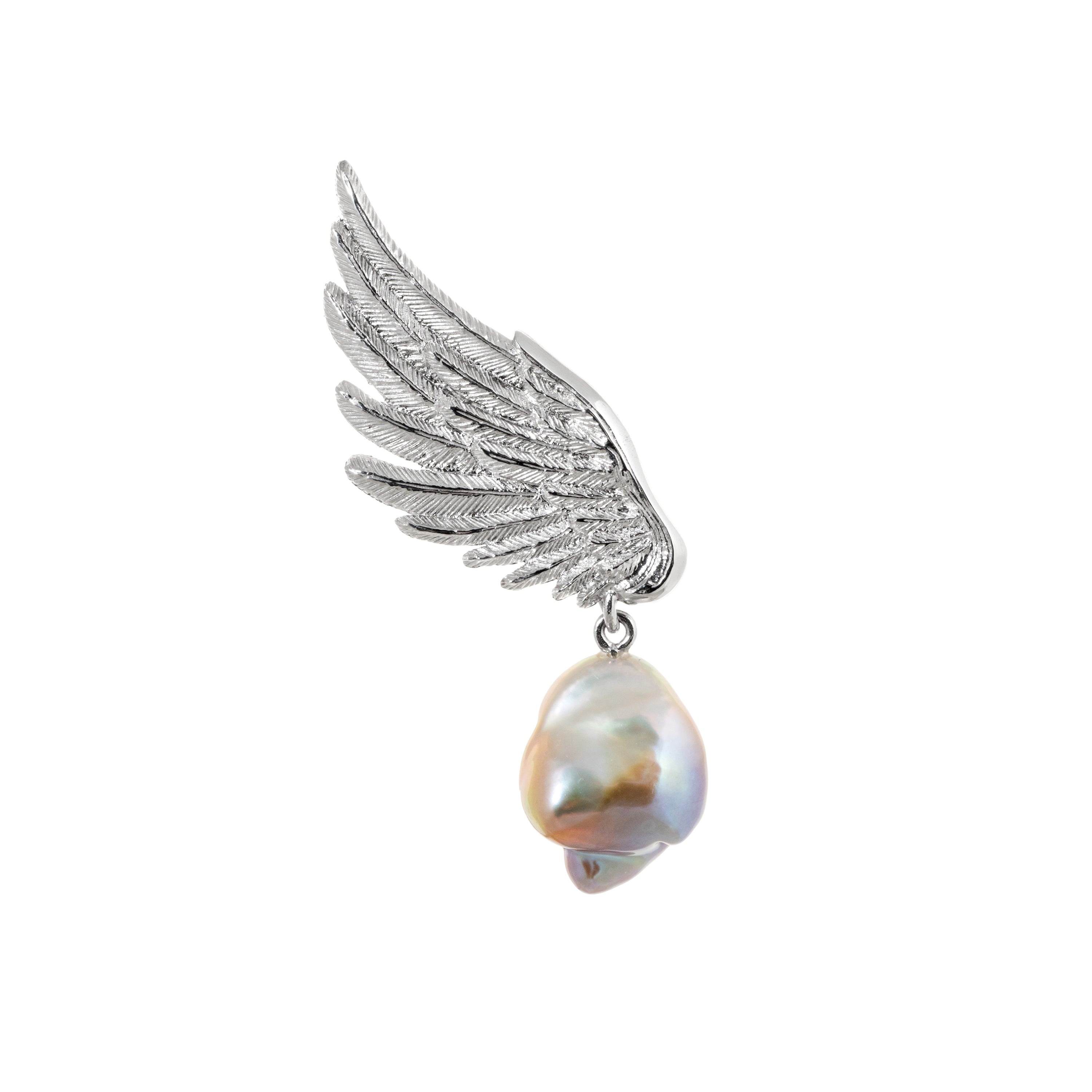 Artemis Wing Brooch with Baroque Pearl