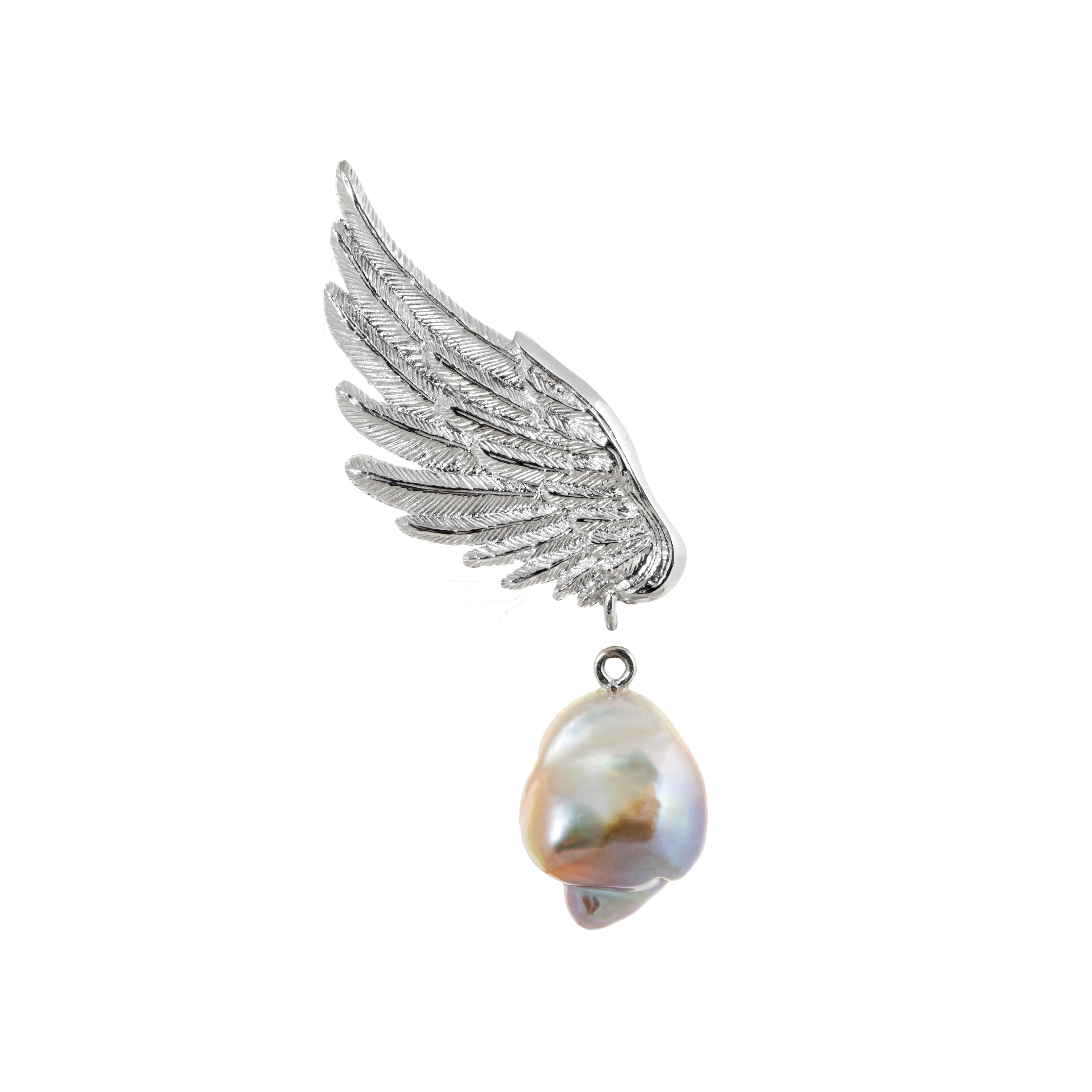 Artemis Wing Brooch with Baroque Pearl