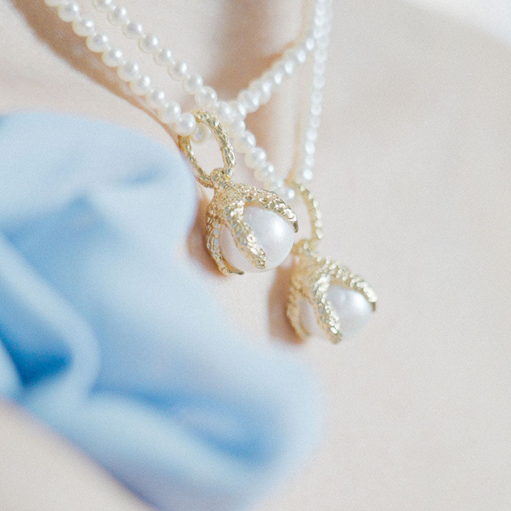 Artemis Talon Necklace with Pearls